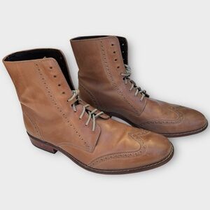 Cole Haan Lace-up Leather Wingtip Boots